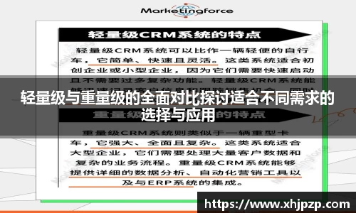 轻量级与重量级的全面对比探讨适合不同需求的选择与应用